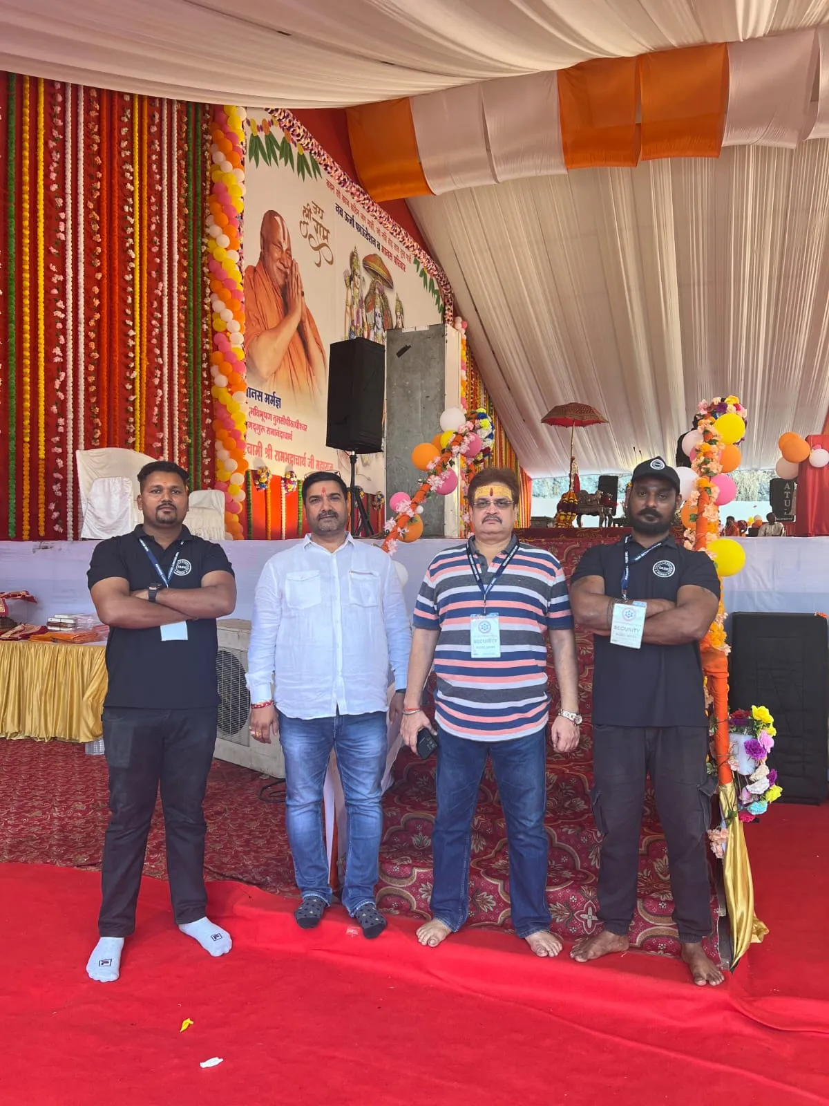Bouncers at corporate event gate